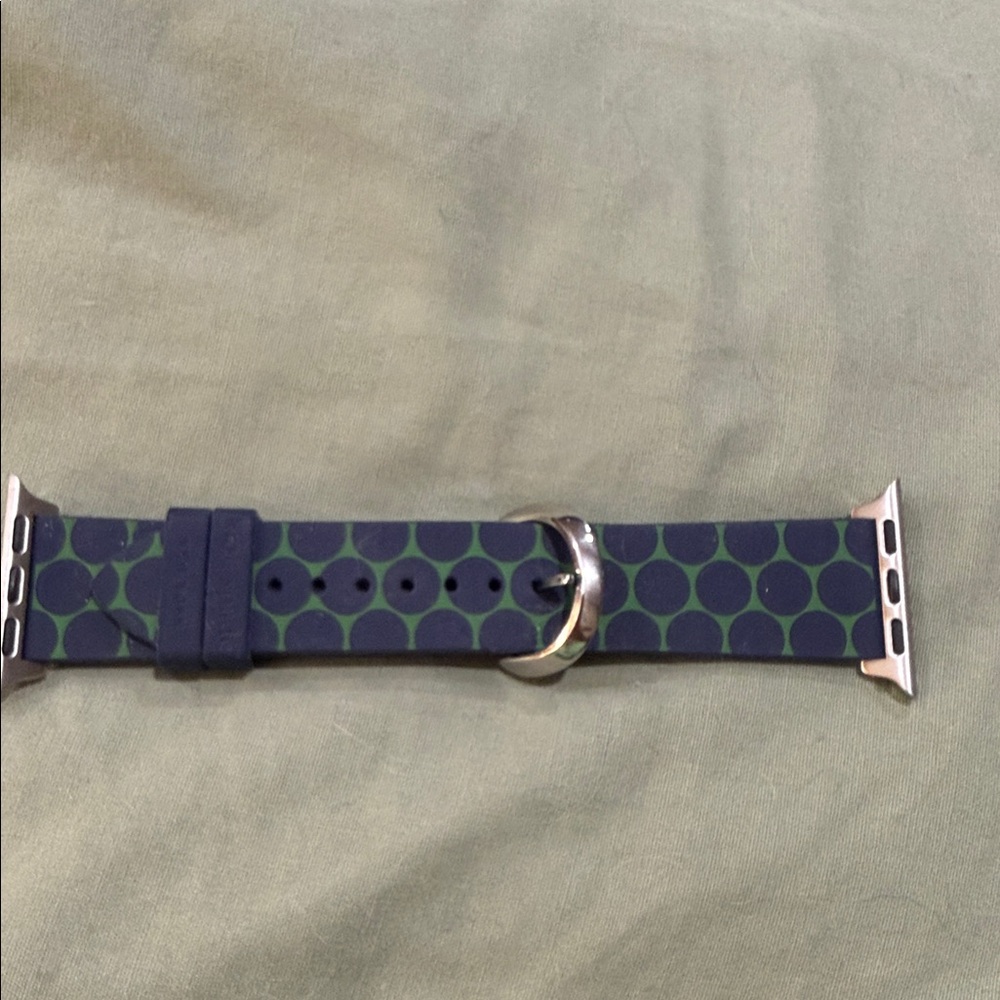Kate Spade Green and Black Patterned Watch Band